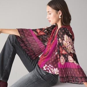 White House Black Market Mixed Print Blouse Small